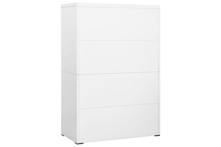 Arkistokaappi valkoinen 90x46x134 cm teräs - Valkoinen - Toimistokalusteet - Asiakirjakaappi