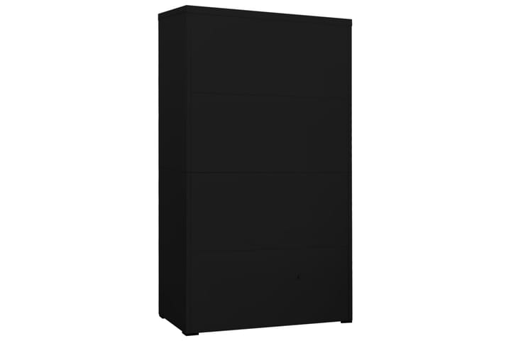 Arkistokaappi musta 90x46x164 cm teräs - Musta - Toimistokalusteet - Asiakirjakaappi