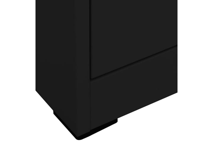 Arkistokaappi musta 90x46x164 cm teräs - Musta - Toimistokalusteet - Asiakirjakaappi