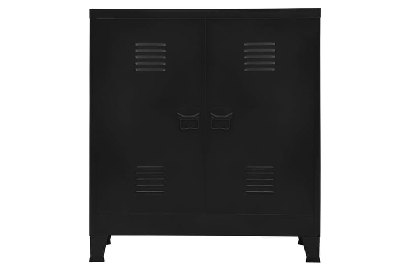 Arkistokaappi teollinen musta 90x40x100 cm teräs - Musta - Säilytys - Kaappi - Säilytyskaappi - Toimistokaappi - Asiakirjakaappi