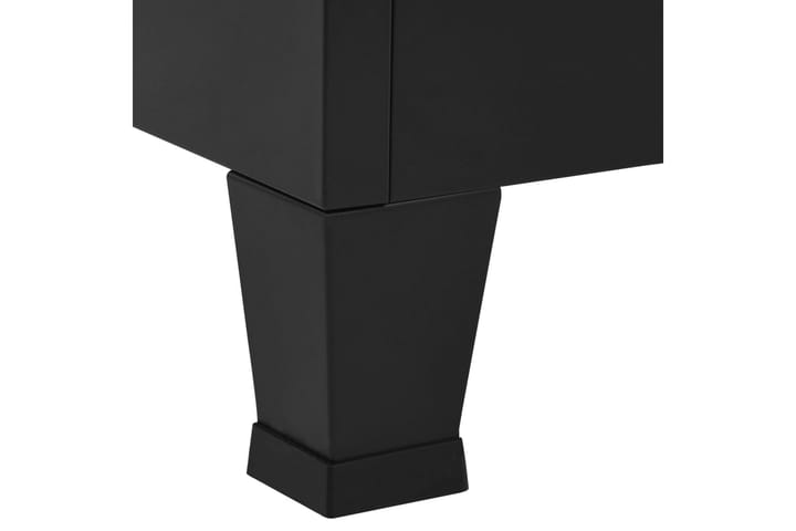 Arkistokaappi teollinen musta 90x40x100 cm teräs - Musta - Toimistokalusteet - Asiakirjakaappi