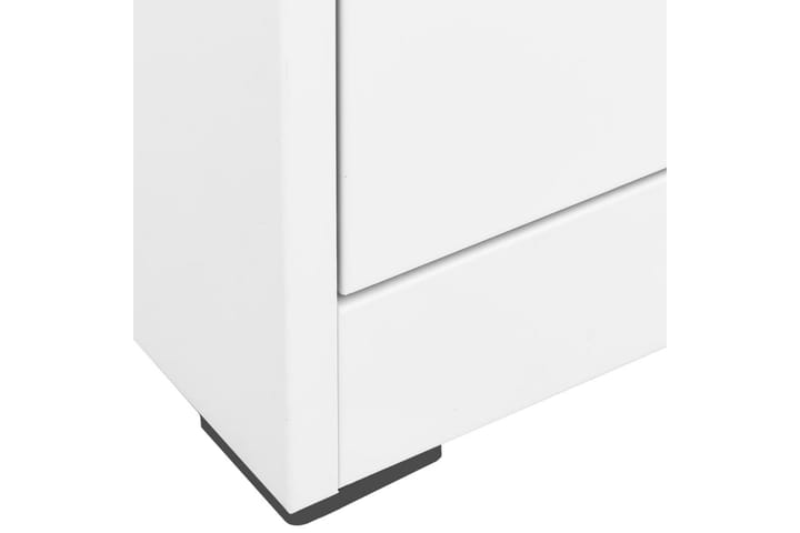 Arkistokaappi valkoinen 46x62x133 cm teräs - Valkoinen - Toimistokalusteet - Asiakirjakaappi