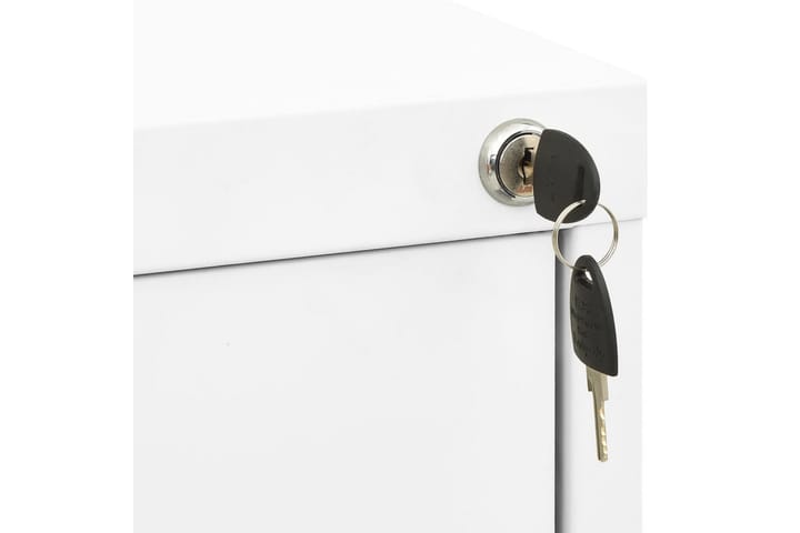 Arkistokaappi valkoinen 46x62x133 cm teräs - Valkoinen - Toimistokalusteet - Asiakirjakaappi