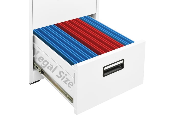 Arkistokaappi valkoinen 46x62x72,5 cm teräs - Valkoinen - Toimistokalusteet - Asiakirjakaappi