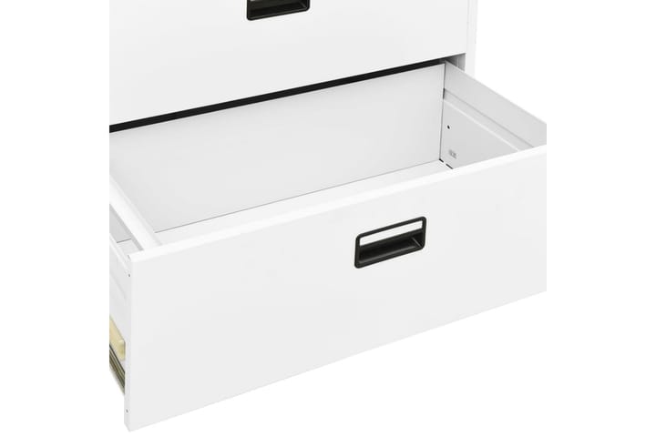 Arkistokaappi valkoinen 90x46x164 cm teräs - Valkoinen - Toimistokalusteet - Asiakirjakaappi