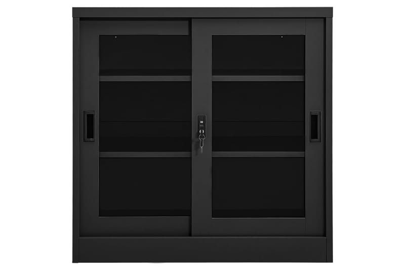 Liukuovikaappi antrasiitti 90x40x90 cm teräs - Säilytys - Kaappi - Säilytyskaappi - Toimistokaappi - Asiakirjakaappi