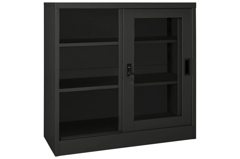Liukuovikaappi antrasiitti 90x40x90 cm teräs - Säilytys - Kaappi - Säilytyskaappi - Toimistokaappi - Asiakirjakaappi