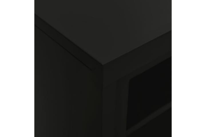 Liukuovikaappi musta 90x40x90 cm teräs - Toimistokalusteet - Asiakirjakaappi