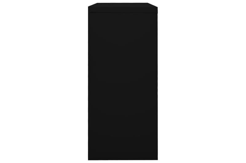 Liukuovikaappi musta ja valkoinen 90x40x90 cm teräs - Musta - Säilytys - Kaappi - Säilytyskaappi - Toimistokaappi - Asiakirjakaappi