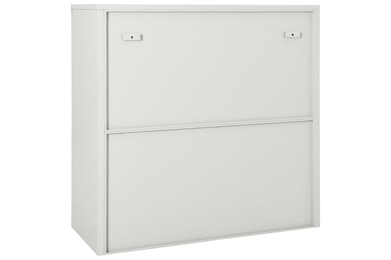 Liukuovikaappi vaaleanharmaa 90x40x90 cm teräs - Säilytys - Kaappi - Säilytyskaappi - Toimistokaappi - Asiakirjakaappi