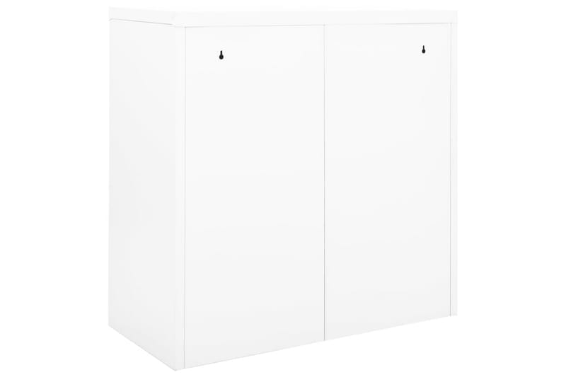 Liukuovikaappi valkoinen 90x40x90 cm teräs - Valkoinen - Säilytys - Kaappi - Säilytyskaappi - Toimistokaappi - Asiakirjakaappi