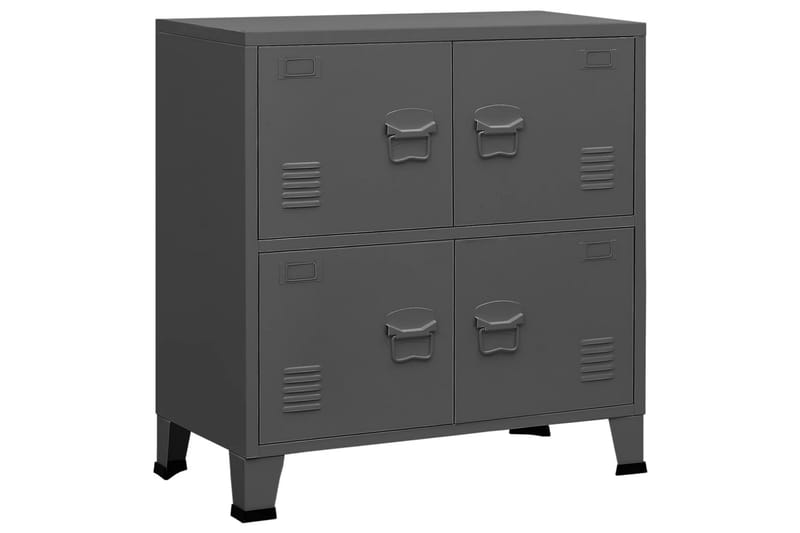 Teollinen arkistokaappi antrasiitti 75x40x80 cm teräs - Antrasiitti - Säilytys - Kaappi - Säilytyskaappi - Toimistokaappi - Asiakirjakaappi
