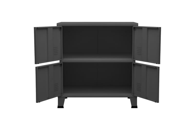 Teollinen arkistokaappi antrasiitti 75x40x80 cm teräs - Antrasiitti - Säilytys - Kaappi - Säilytyskaappi - Toimistokaappi - Asiakirjakaappi