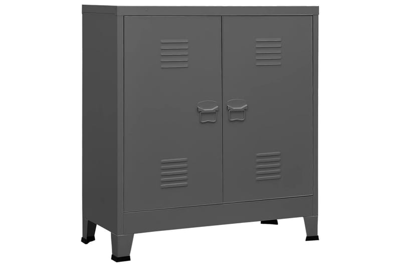 Teollinen arkistokaappi antrasiitti 90x40x100 cm teräs - Antrasiitti - Säilytys - Kaappi - Säilytyskaappi - Toimistokaappi - Asiakirjakaappi