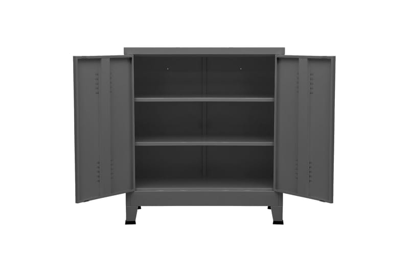 Teollinen arkistokaappi antrasiitti 90x40x100 cm teräs - Antrasiitti - Säilytys - Kaappi - Säilytyskaappi - Toimistokaappi - Asiakirjakaappi