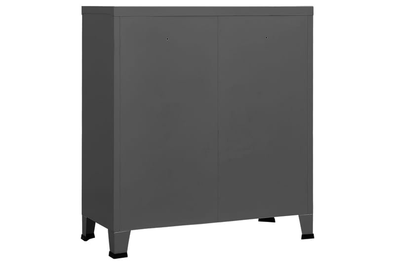 Teollinen arkistokaappi antrasiitti 90x40x100 cm teräs - Antrasiitti - Säilytys - Kaappi - Säilytyskaappi - Toimistokaappi - Asiakirjakaappi