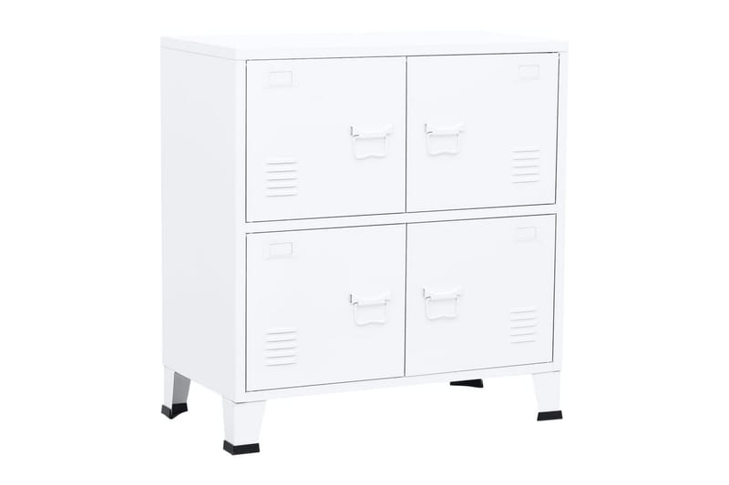 Teollinen arkistokaappi valkoinen 75x40x80 cm teräs - Valkoinen - Säilytys - Kaappi - Säilytyskaappi - Toimistokaappi - Asiakirjakaappi