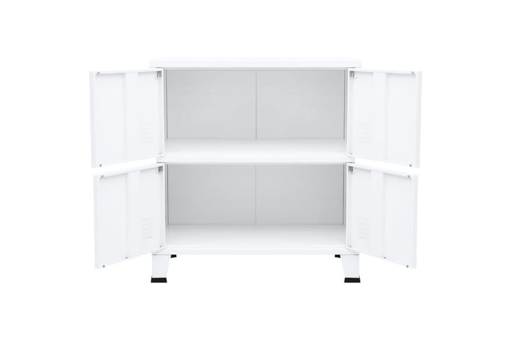 Teollinen arkistokaappi valkoinen 75x40x80 cm teräs - Valkoinen - Toimistokalusteet - Asiakirjakaappi