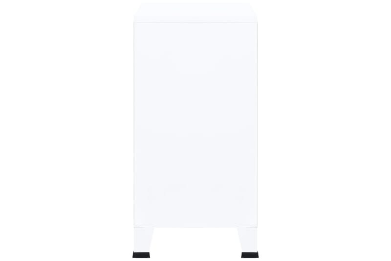 Teollinen arkistokaappi valkoinen 75x40x80 cm teräs - Valkoinen - Säilytys - Kaappi - Säilytyskaappi - Toimistokaappi - Asiakirjakaappi
