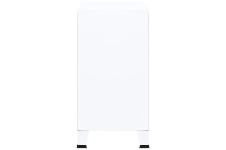 Teollinen arkistokaappi valkoinen 75x40x80 cm teräs - Valkoinen - Asiakirjakaappi - Toimistokalusteet