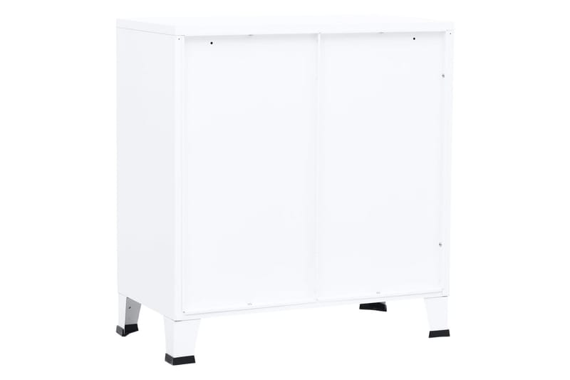 Teollinen arkistokaappi valkoinen 75x40x80 cm teräs - Valkoinen - Säilytys - Kaappi - Säilytyskaappi - Toimistokaappi - Asiakirjakaappi