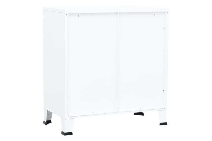 Teollinen arkistokaappi valkoinen 75x40x80 cm teräs - Valkoinen - Asiakirjakaappi - Toimistokalusteet