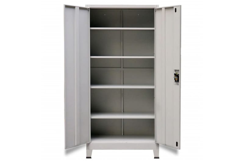 Toimistokaappi 2 ovella Teräs 90x40x180 cm Harmaa - Harmaa - Säilytys - Kaappi - Säilytyskaappi - Toimistokaappi - Asiakirjakaappi