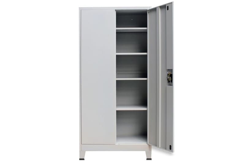Toimistokaappi 2 ovella Teräs 90x40x180 cm Harmaa - Harmaa - Säilytys - Kaappi - Säilytyskaappi - Toimistokaappi - Asiakirjakaappi