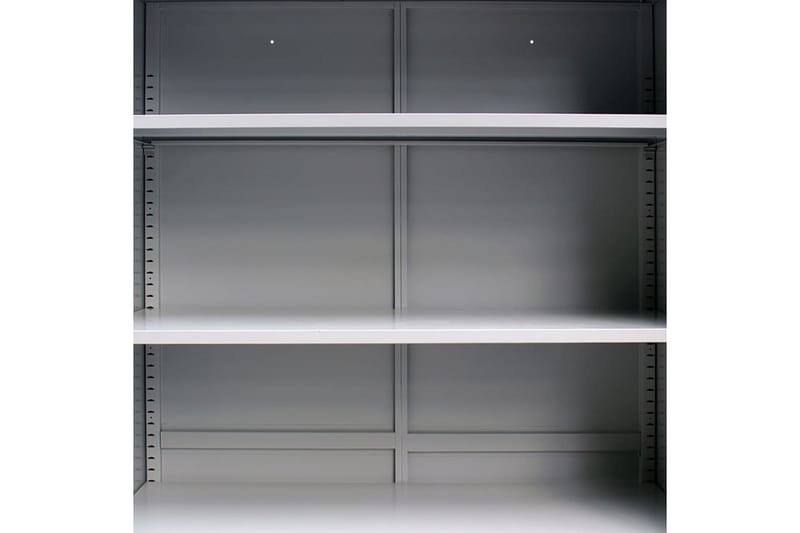 Toimistokaappi 2 ovella Teräs 90x40x180 cm Harmaa - Harmaa - Säilytys - Kaappi - Säilytyskaappi - Toimistokaappi - Asiakirjakaappi