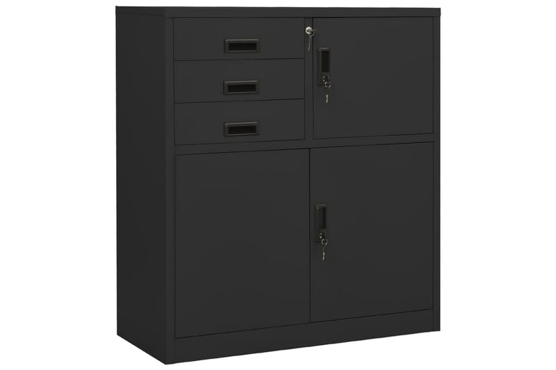 Toimistokaappi antrasiitti 90x40x102 cm teräs - Säilytys - Kaappi - Säilytyskaappi - Toimistokaappi - Asiakirjakaappi