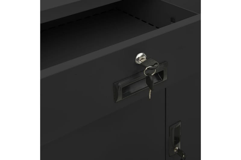 Toimistokaappi antrasiitti 90x40x102 cm teräs - Säilytys - Kaappi - Säilytyskaappi - Toimistokaappi - Asiakirjakaappi