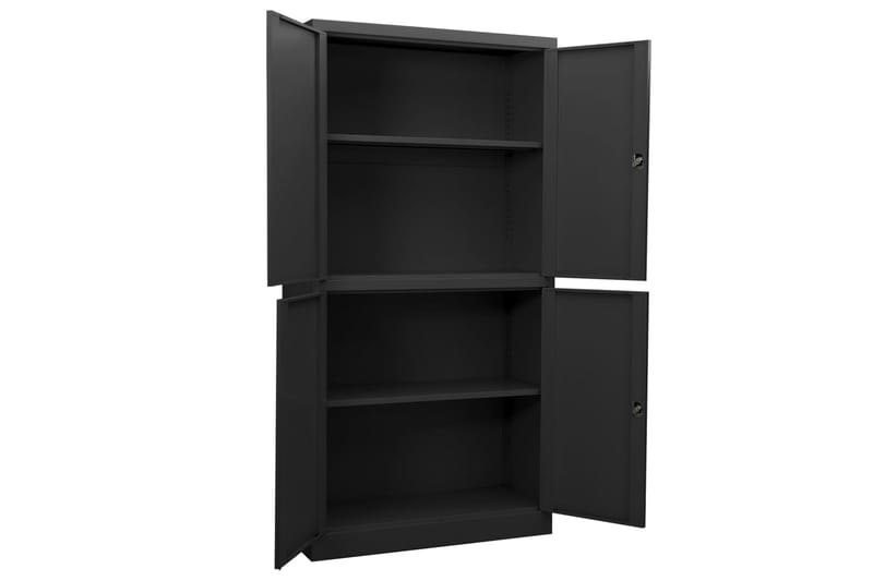 Toimistokaappi antrasiitti 90x40x180 cm teräs - Säilytys - Kaappi - Säilytyskaappi - Toimistokaappi - Asiakirjakaappi