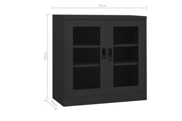 Toimistokaappi antrasiitti 90x40x90 cm teräs - Antrasiitti - Säilytys - Kaappi - Säilytyskaappi - Toimistokaappi - Asiakirjakaappi