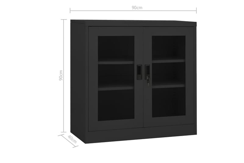 Toimistokaappi antrasiitti 90x40x90 cm teräs - Antrasiitti - Säilytys - Kaappi - Säilytyskaappi - Toimistokaappi - Asiakirjakaappi