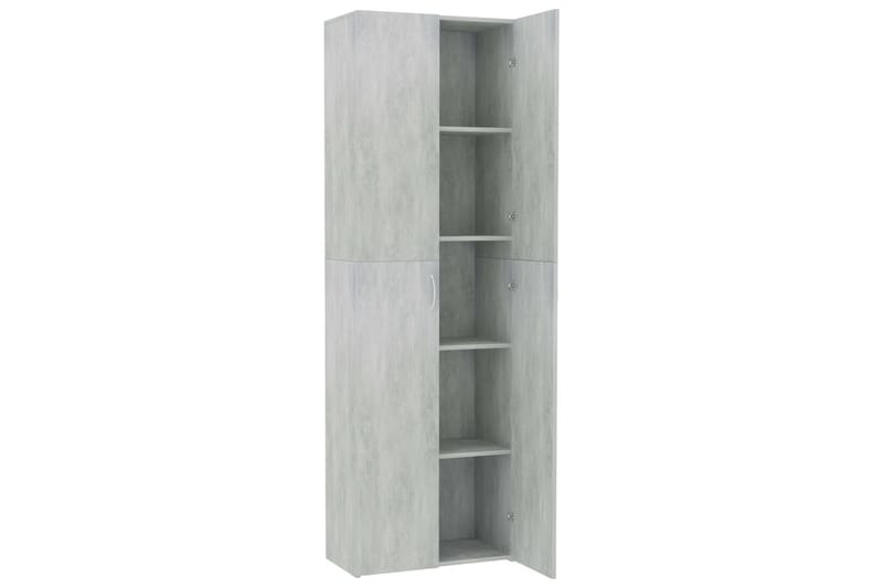 Toimistokaappi betoninharmaa 60x32x190 cm lastulevy - Harmaa - Säilytys - Kaappi - Säilytyskaappi - Toimistokaappi - Asiakirjakaappi