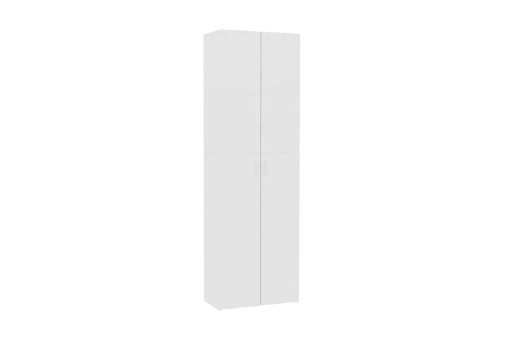 Toimistokaappi korkeakiilto valkoinen 60x32x190 cm lastulevy - Valkoinen - Toimistokalusteet - Asiakirjakaappi
