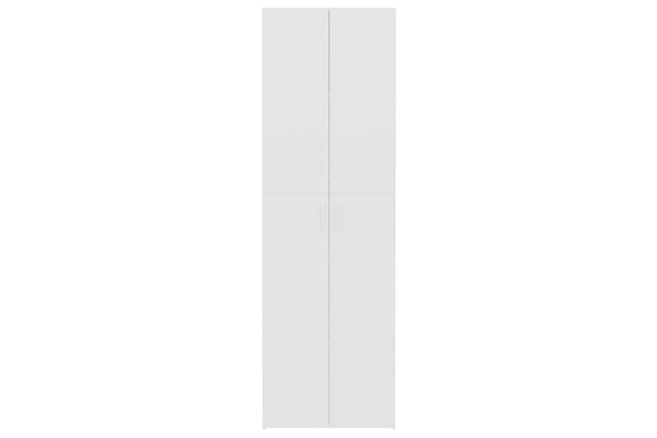 Toimistokaappi korkeakiilto valkoinen 60x32x190 cm lastulevy - Valkoinen - Toimistokalusteet - Asiakirjakaappi