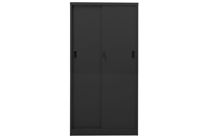 Toimistokaappi liukuovella antrasiitti 90x40x180 cm teräs - Säilytys - Kaappi - Säilytyskaappi - Toimistokaappi - Asiakirjakaappi