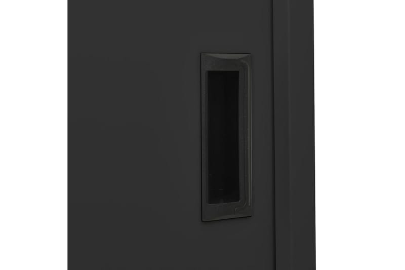 Toimistokaappi liukuovella antrasiitti 90x40x180 cm teräs - Säilytys - Kaappi - Säilytyskaappi - Toimistokaappi - Asiakirjakaappi