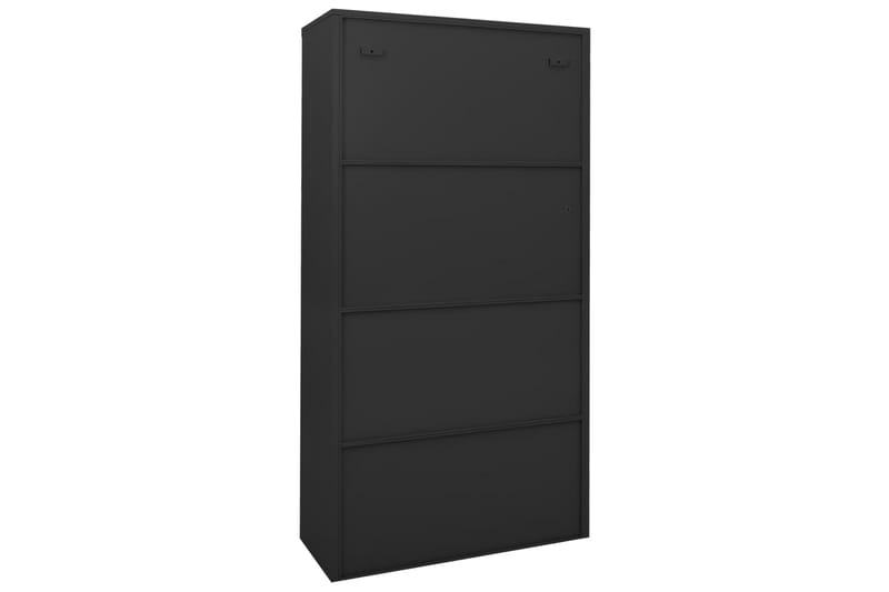 Toimistokaappi liukuovella antrasiitti 90x40x180 cm teräs - Säilytys - Kaappi - Säilytyskaappi - Toimistokaappi - Asiakirjakaappi