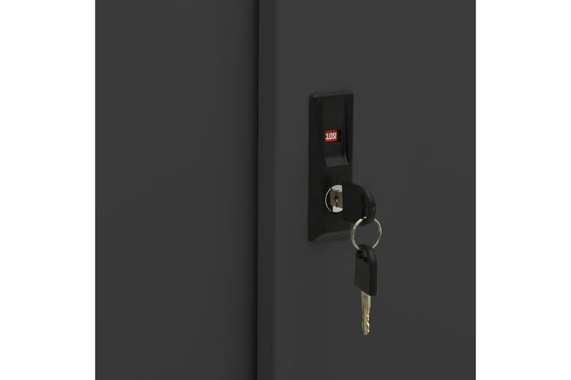 Toimistokaappi liukuovella antrasiitti 90x40x90 cm teräs - Antrasiitti - Säilytys - Kaappi - Säilytyskaappi - Toimistokaappi - Asiakirjakaappi