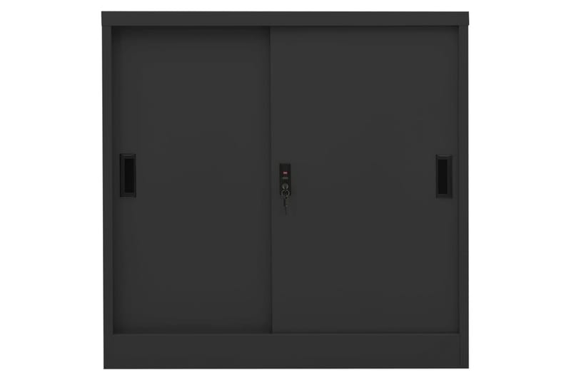 Toimistokaappi liukuovella antrasiitti 90x40x90 cm teräs - Antrasiitti - Säilytys - Kaappi - Säilytyskaappi - Toimistokaappi - Asiakirjakaappi