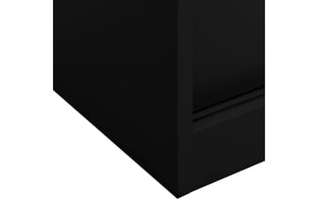 Toimistokaappi liukuovella musta 90x40x90 cm teräs - Musta - Säilytys - Kaappi - Säilytyskaappi - Toimistokaappi - Asiakirjakaappi