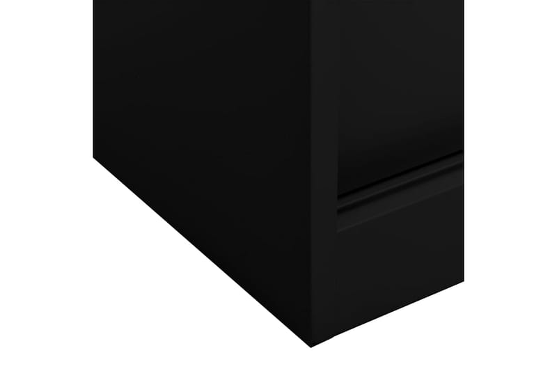 Toimistokaappi liukuovella musta 90x40x90 cm teräs - Musta - Säilytys - Kaappi - Säilytyskaappi - Toimistokaappi - Asiakirjakaappi
