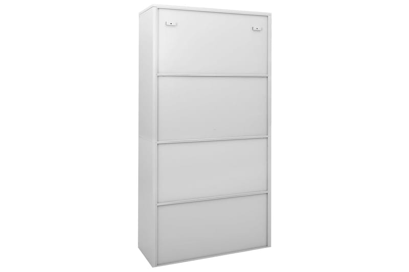 Toimistokaappi liukuovella vaaleanharmaa 90x40x180 cm teräs - Säilytys - Kaappi - Säilytyskaappi - Toimistokaappi - Asiakirjakaappi