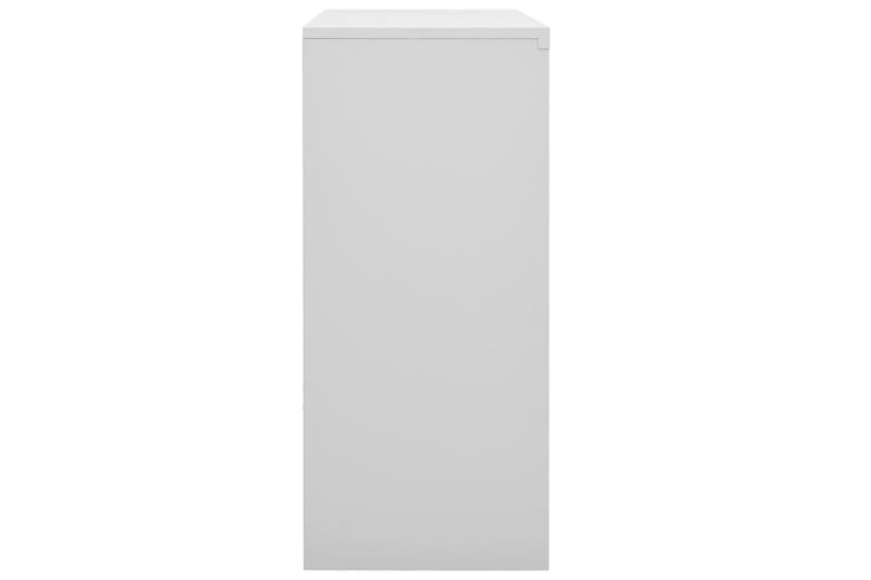 Toimistokaappi liukuovella vaaleanharmaa 90x40x90 cm teräs - Harmaa - Säilytys - Kaappi - Säilytyskaappi - Toimistokaappi - Asiakirjakaappi