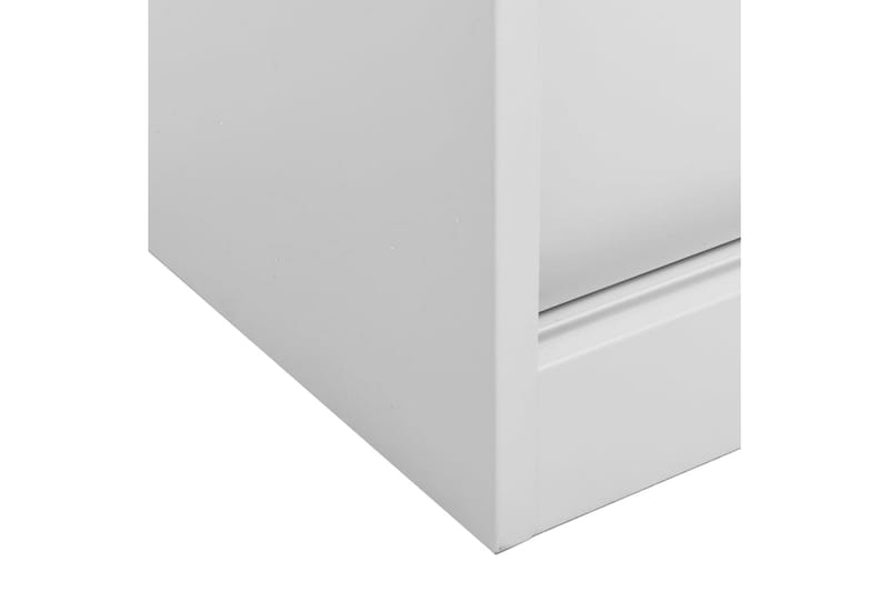 Toimistokaappi liukuovella vaaleanharmaa 90x40x90 cm teräs - Harmaa - Säilytys - Kaappi - Säilytyskaappi - Toimistokaappi - Asiakirjakaappi