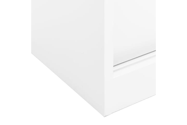 Toimistokaappi liukuovella valkoinen 90x40x90 cm teräs - Toimistokalusteet - Asiakirjakaappi
