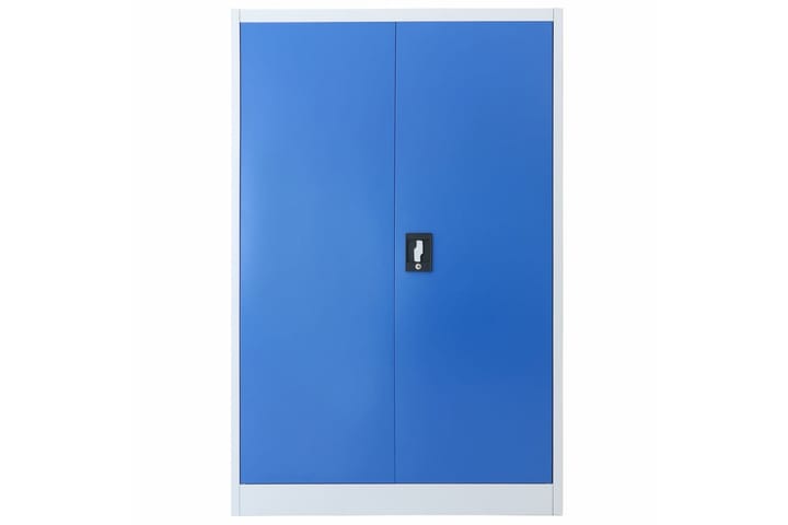 Toimistokaappi metalli 90x40x140 cm harmaa ja sininen - Sininen - Toimistokalusteet - Asiakirjakaappi