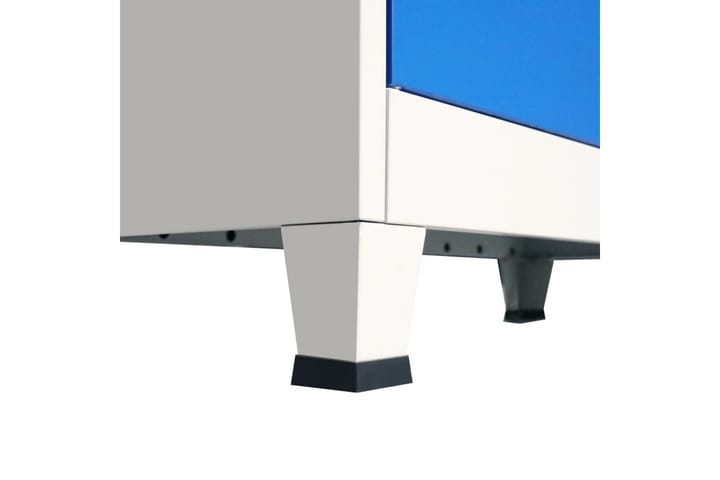 Toimistokaappi metalli 90x40x140 cm harmaa ja sininen - Sininen - Toimistokalusteet - Asiakirjakaappi